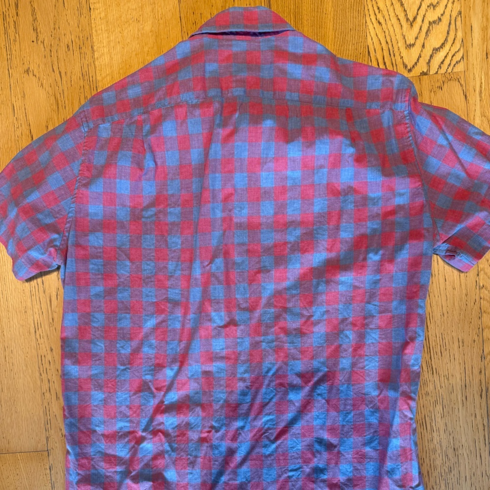 J. Crew Red and Blue Plaid Casual Button Down Shirt - Picture 5 of 6